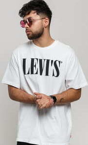 Levi's ® Relaxed Graphic Tee 90's bílé / černé L