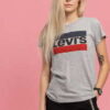 Levi's ® The Perfect Tee melange šedé XXS