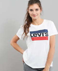 Levi's ® The Perfect Tee Sportswear Logo bílé XXS