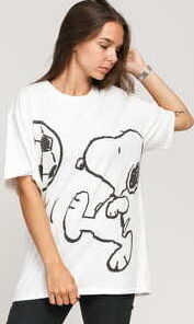 Levi's ® W Graphic Relaxed Oversize Snoopy Tee bílé L