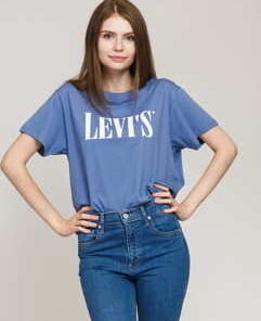 Levi's ® W Graphic Varsity Tee modré XS