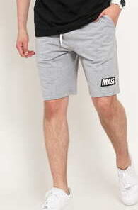 Mass DNM Sweatshorts Big Box melange šedé XL