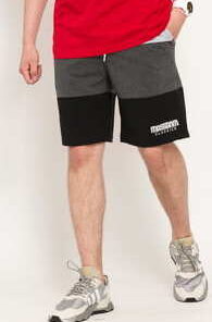 Mass DNM Sweatshorts Zone melange šedé / melange tmavě šedé / černé M