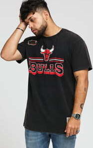 Mitchell & Ness NBA Fan Banner Tee Chicago Bulls černé S