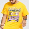 Mitchell & Ness NBA LA Lakers 3x Champions Tee žluté L