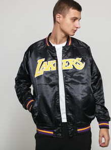 Mitchell & Ness NBA Lightweight Satin Jacket LA Lakers černá L