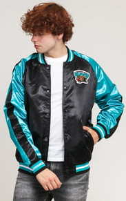 Mitchell & Ness Satin Jacket Grizzlies Vancouver černá / tyrkysová XL