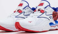 Mizuno Wave Rider 1 white / white / high risk red EUR 46