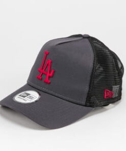 New Era 940 MLB League Essential AF Trucker LA tmavě šedá / černá