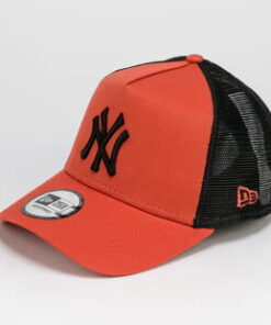 New Era 940 MLB League Essential AF Trucker NY tmavě oranžová / černá