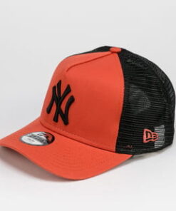 New Era 940K MLB League Essential AF Trucker NY tmavě oranžová / černá YOUTH (54 - 56 cm)