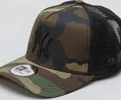 New Era Clean Trucker NY C/O camo zelená / černá