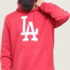 New Era MLB Seasonal Team Logo Hoody LA tmavě růžová XL