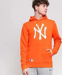 New Era MLB Seasonal Team Logo Hoody NY oranžová / bílá L