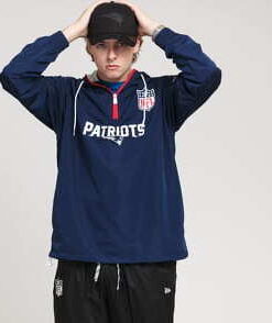 New Era NFL 1/4 Zip Windbreaker Patriots navy XL