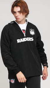 New Era NFL 1/4 Zip Windbreaker Raiders černá XL