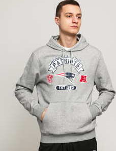 New Era NFL Graphic PO Hoody Patriots melange šedá XL