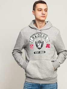 New Era NFL Graphic PO Hoody Raiders melange šedá XL