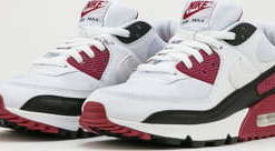 Nike Air Max 90 white / white - new maroon - black