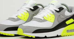 Nike Air Max 90 white / particle grey - volt - black EUR 47