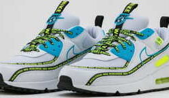 Nike Air Max 90 SE white / blue fury - black - volt EUR 40.5