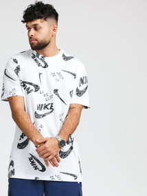 Nike M NSW AOP Tee bílé / černé M