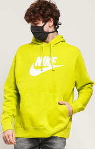 Nike M NSW Club Hoodie PO BB limetková M