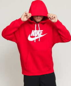 Nike M NSW Club Hoodie PO BB červená XL