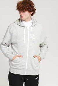 Nike M NSW Swoosh Hoodie FZ SB melange světle šedá XL