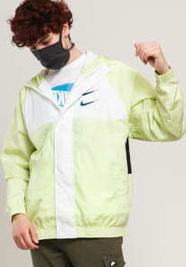 Nike M NSW Swoosh Jacket HD Woven světle zelená / bílá S