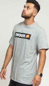 Nike M NSW Tee Swoosh BMPR STKR melange šedé XL