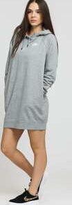 Nike W NSW Essential Fleece Dress melange šedé S