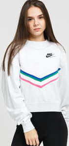 Nike W NSW Heritage Crew Fleece melange světle šedá L