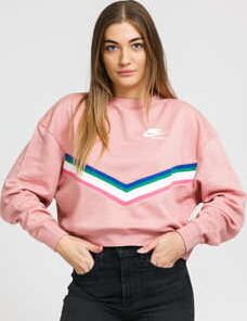 Nike W NSW Heritage Crew Fleece růžová M