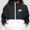 Nike W NSW Jacket Woven černá / bílá XL