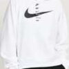 Nike W NSW Swoosh Hoodie Fleece BB bílá L