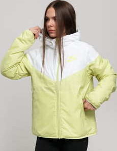 Nike W NSW Synthetic Fill Windrunner Jacket bílá / světle limetková L