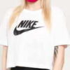 Nike W NSW Tee Essential Crop Icon bílé L