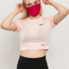 Nike W NSW Tee Slim Crop Top světle růžové L