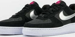 Nike WMNS Air Force 1 '07 black / metallic silver - white EUR 44.5