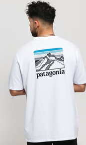 Patagonia M's Line Logo Ridge Pocket Responsibili Tee bílé