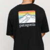 Patagonia 's Line ogo Ridge Pocket Responsibili Tee černé