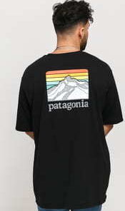 Patagonia 's Line ogo Ridge Pocket Responsibili Tee černé