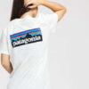 Patagonia W's P-6 ogo Organic Crew Tee bílé