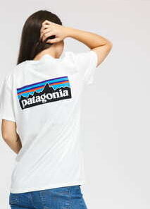 Patagonia W's P-6 ogo Organic Crew Tee bílé