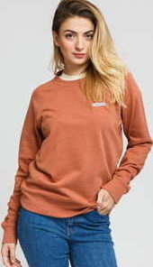 Patagonia W's Pastel P-6 Label Organic Crew Sweatshirt tmavě oranžová L