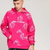 Pink Dolphin Mr. Positive Sketch Hoodie růžová / bílá M