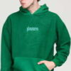 PLEASURES Logo Reverse Hoody zelená S