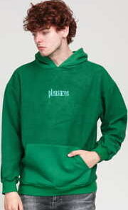 PLEASURES Logo Reverse Hoody zelená S