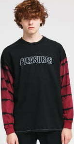 PLEASURES Outline Long Sleeve Tee černé S